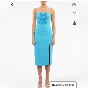 Rebecca Vallance Bow-Detail Midi Dress